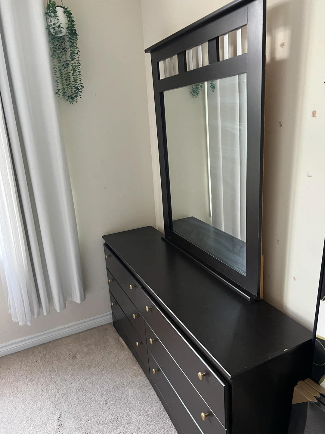 Dark Brown Dresser with Matching Mirror - photo 4