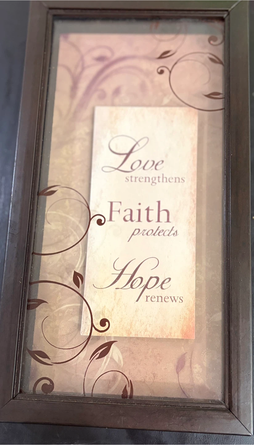 Framed Faith Hope Love Wall Art
