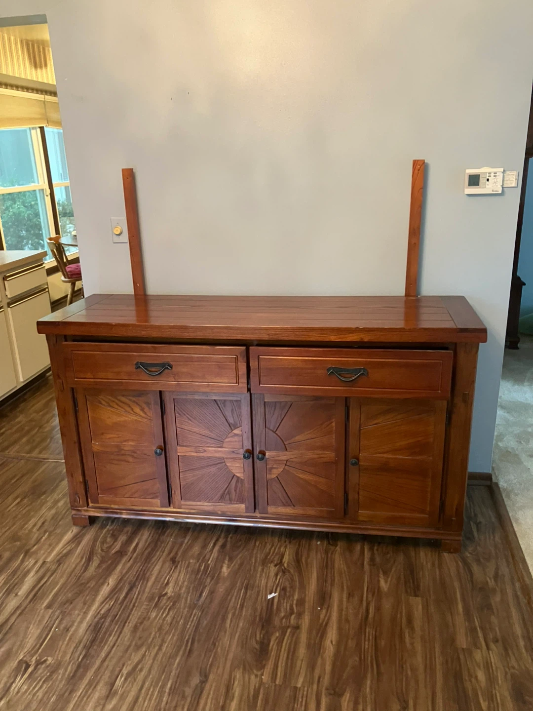 Wooden Buffet Cabinet with Mirror