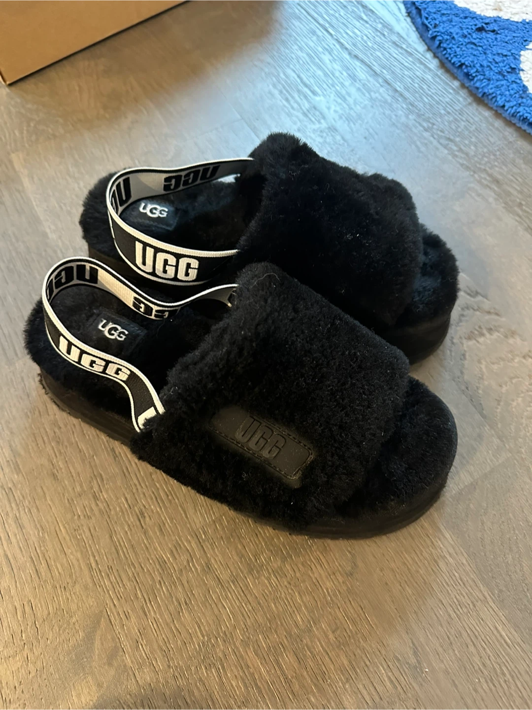 UGG Fluff Yeah Black Slides - photo 2