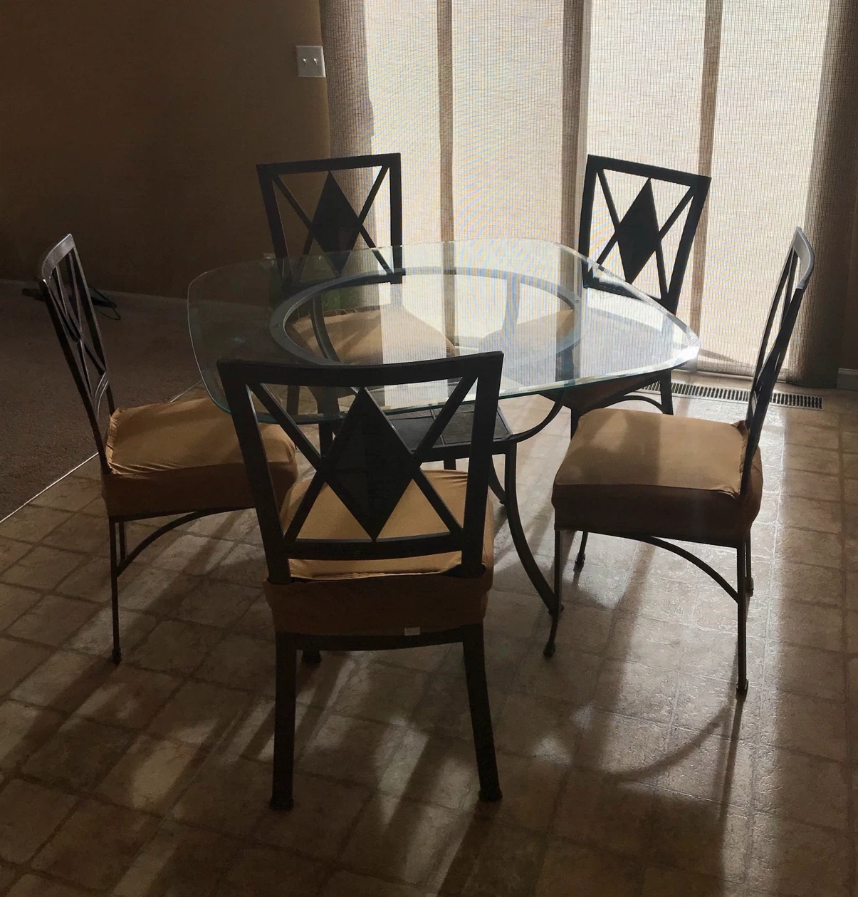 Glass Dining Table with 4 Chairs - photo 2