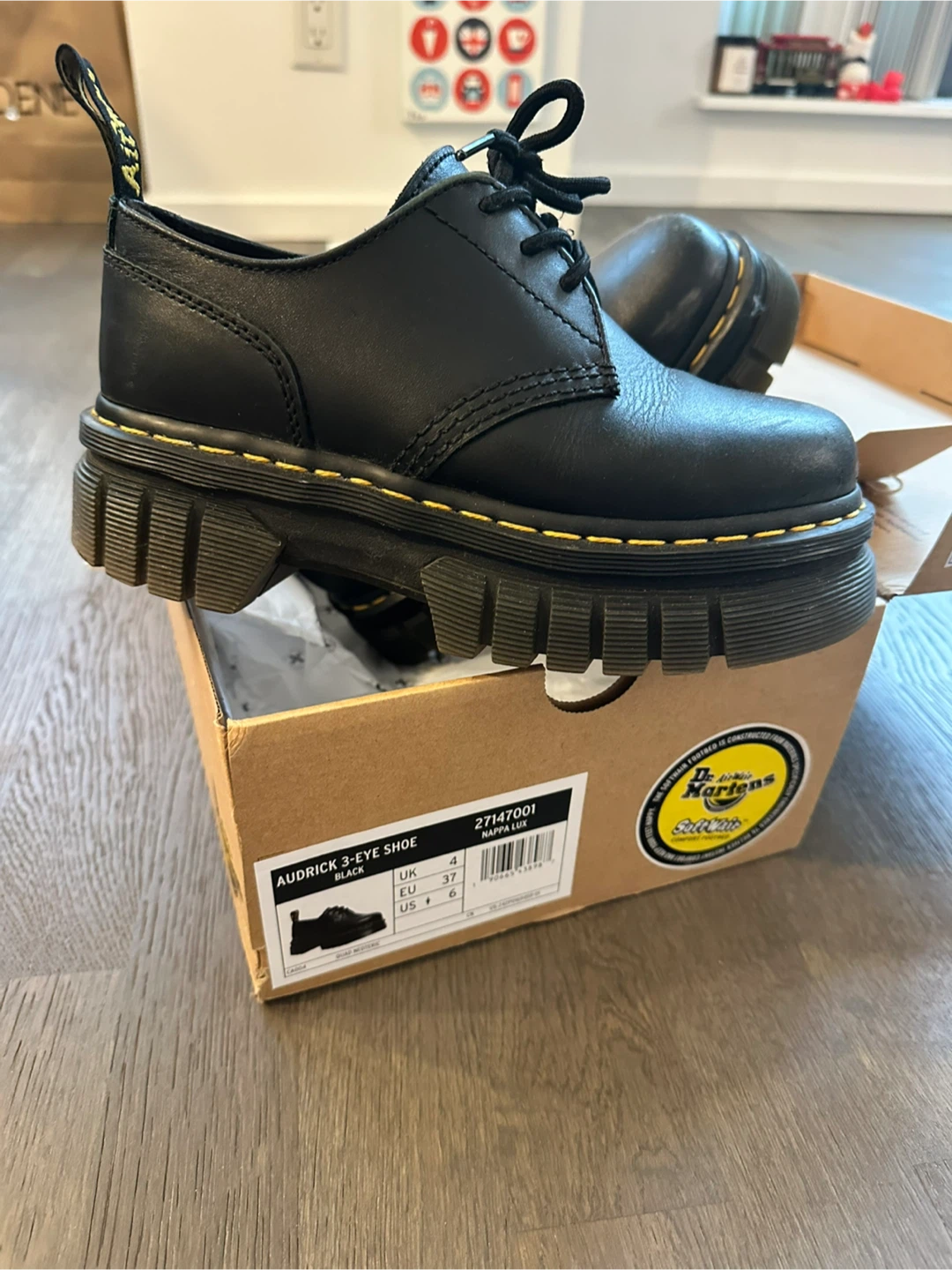 Dr. Martens Audrick 3-Eye Shoes - Black
