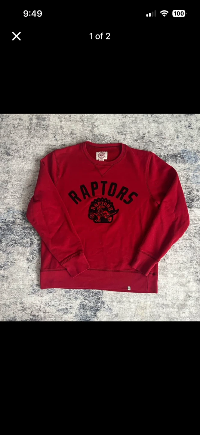 47 Brand Toronto Raptors Red Sweatshirt