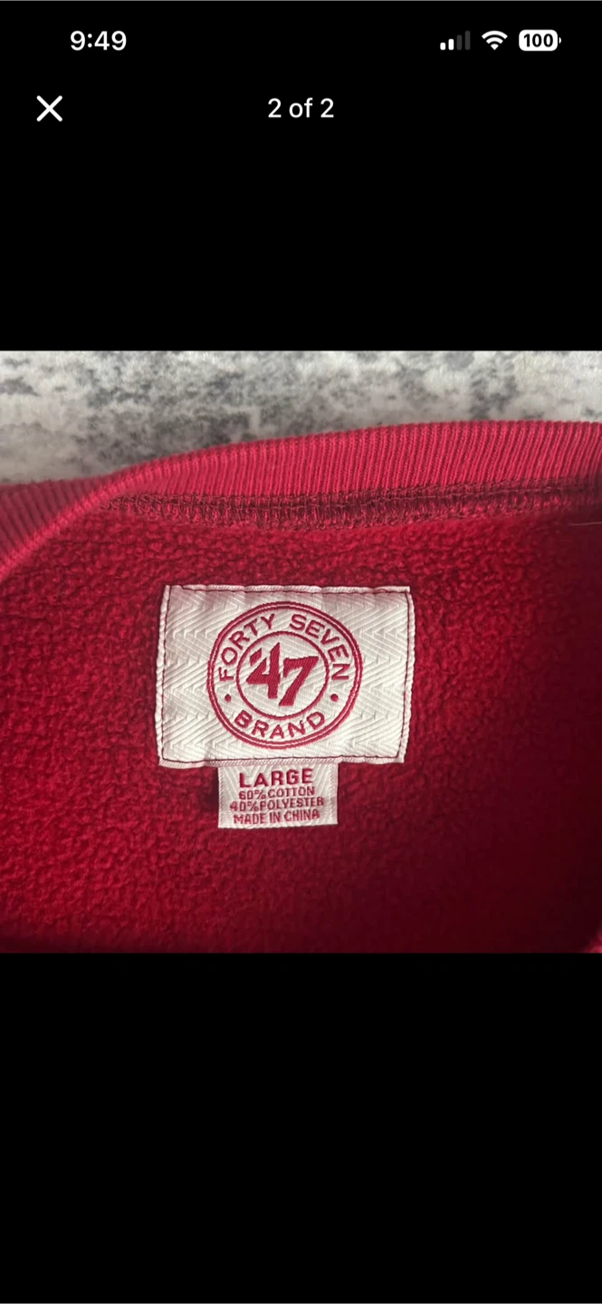 47 Brand Toronto Raptors Red Sweatshirt - photo 2