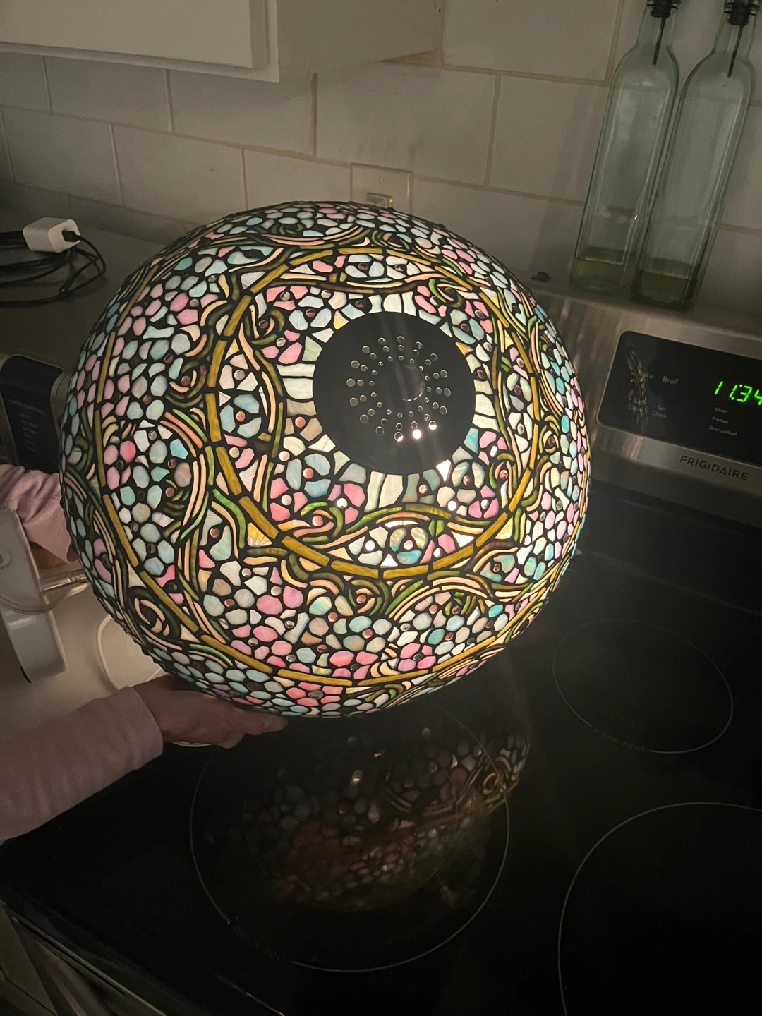 Stained Glass Tiffany-Style Hanging Lamp - photo 2
