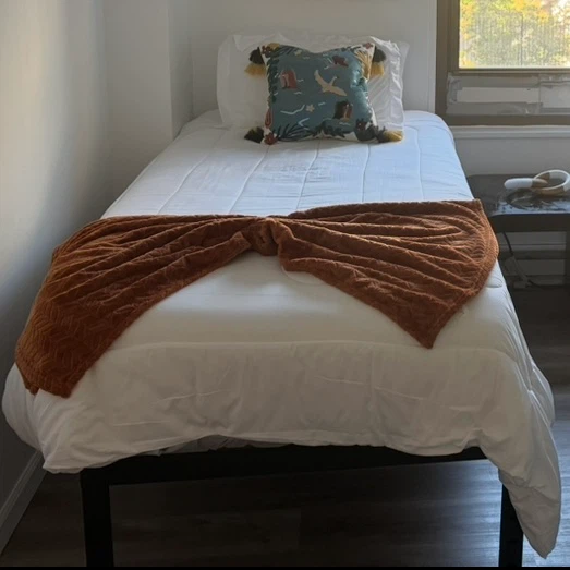 XL Twin Size Bed with Metal Bed Frame - photo 2
