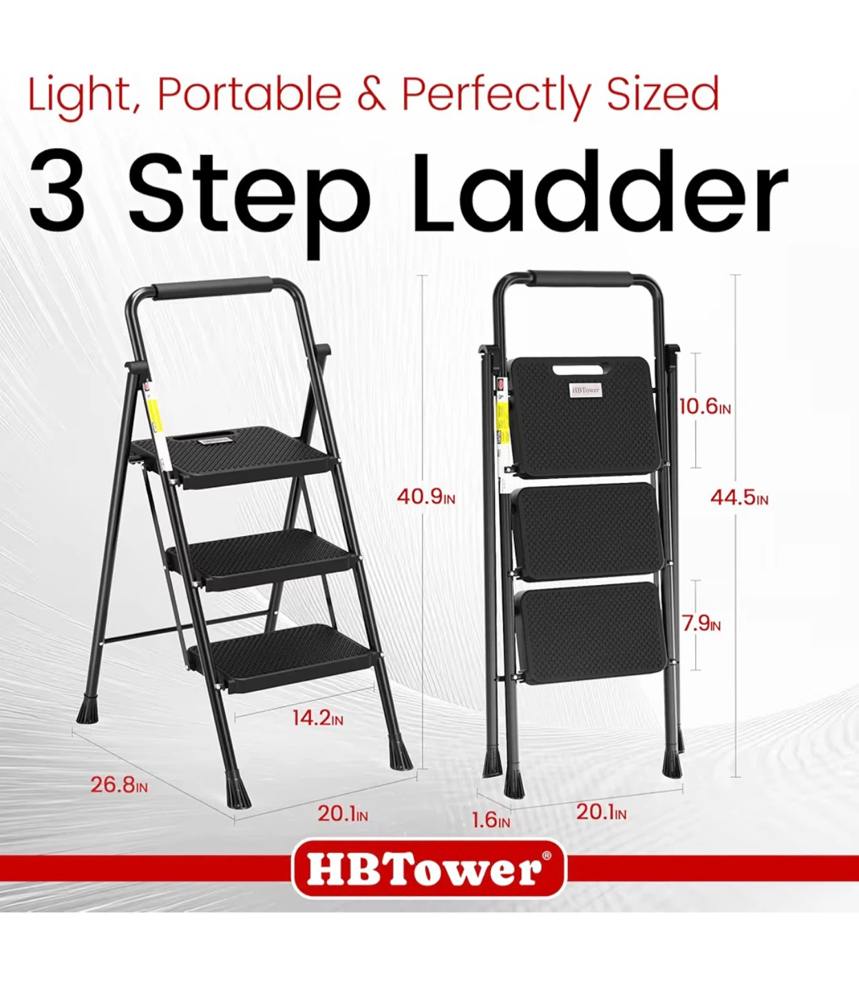HBTower 3-Step Ladder - photo 5