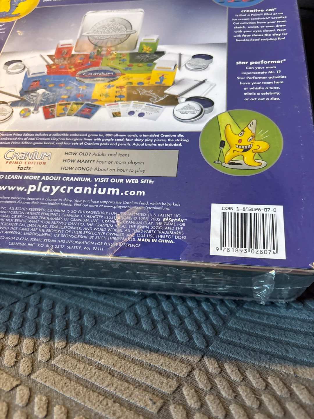 2002 SEALED Cranium Primo Edition Board Game - Game of the year - photo 3