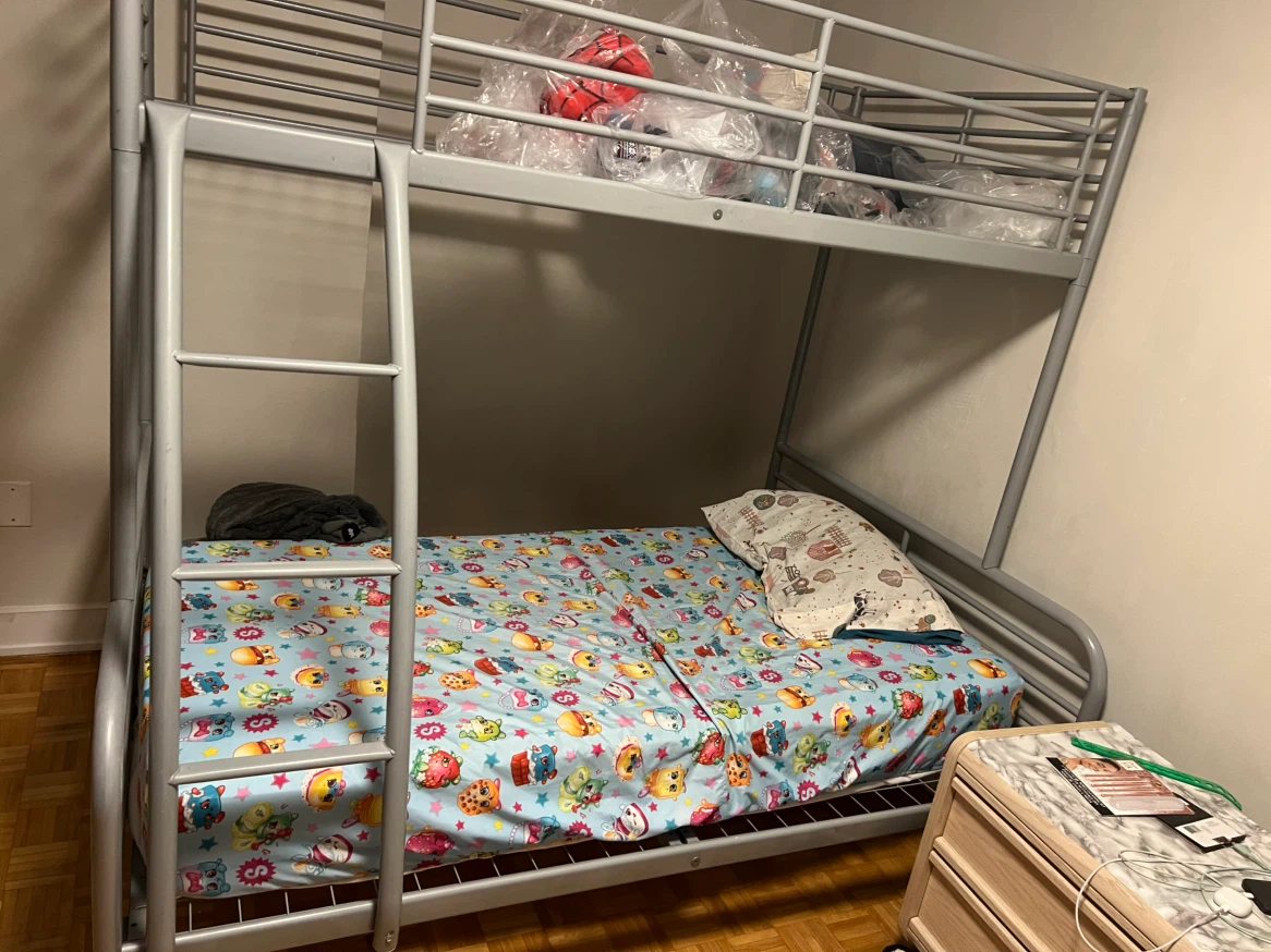 Double over twin bed frame metal