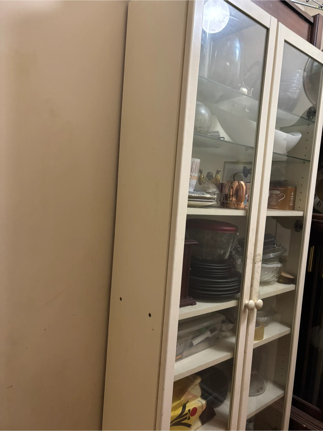 IKEA Billy White Bookcase with Glass Doors - photo 2
