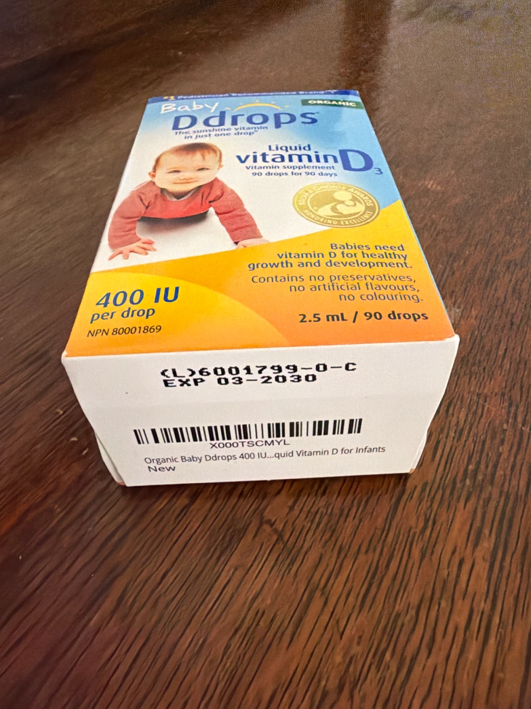 Baby Ddrops Organic Vitamin D3 400 IU - photo 2