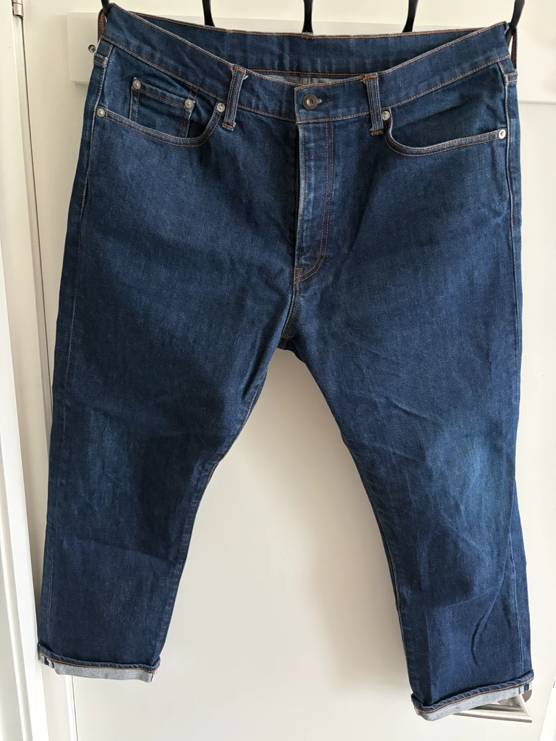 Muji Labo Men's Selvedge Denim Jeans Dark Wash Blue Size - W33
