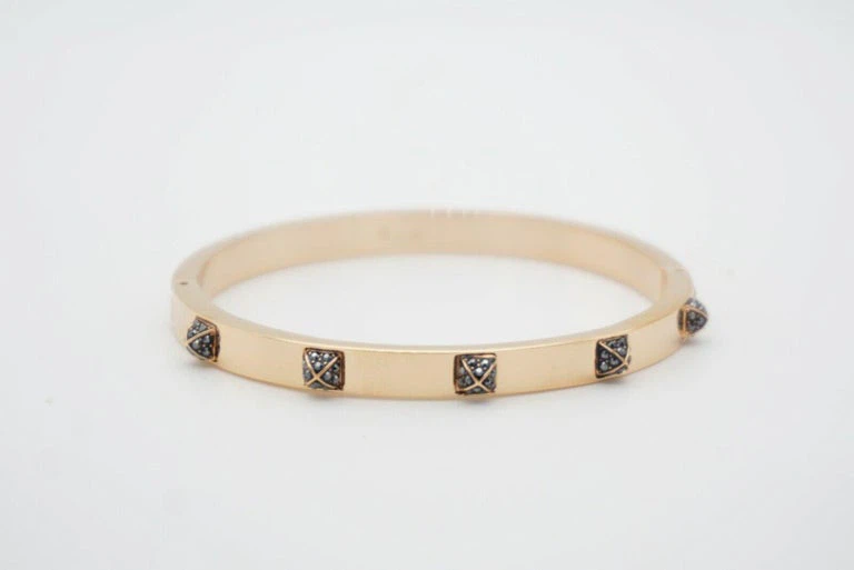 Swarovski Rose gold-tone studded bangle - photo 2