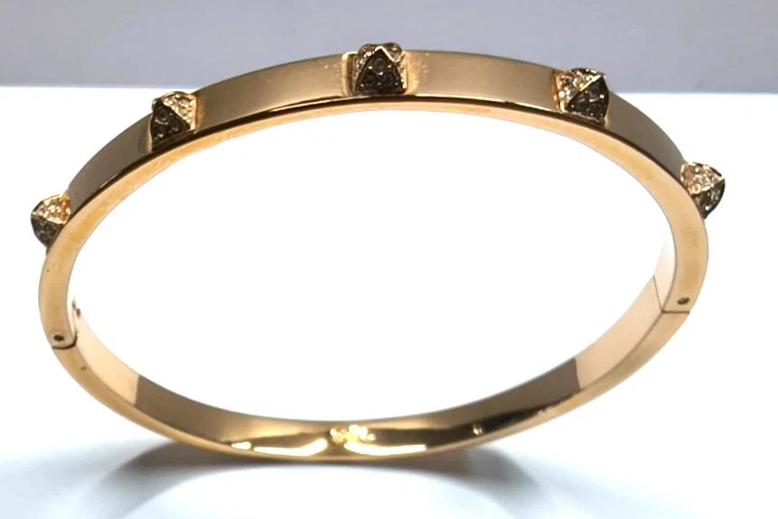 Swarovski Rose gold-tone studded bangle - photo 3