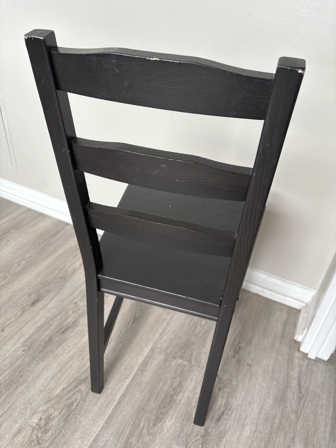 Black Wooden Ladder Back Chair - photo 2