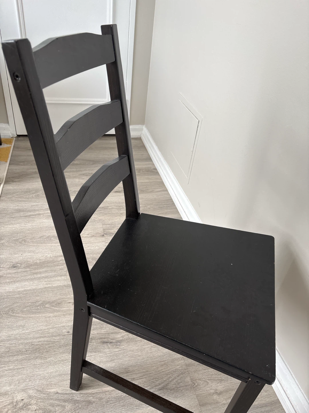 Black Wooden Ladder Back Chair - photo 3