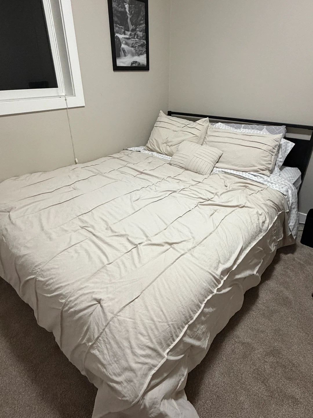 Queen Size Mattress and Metal Bed Frame