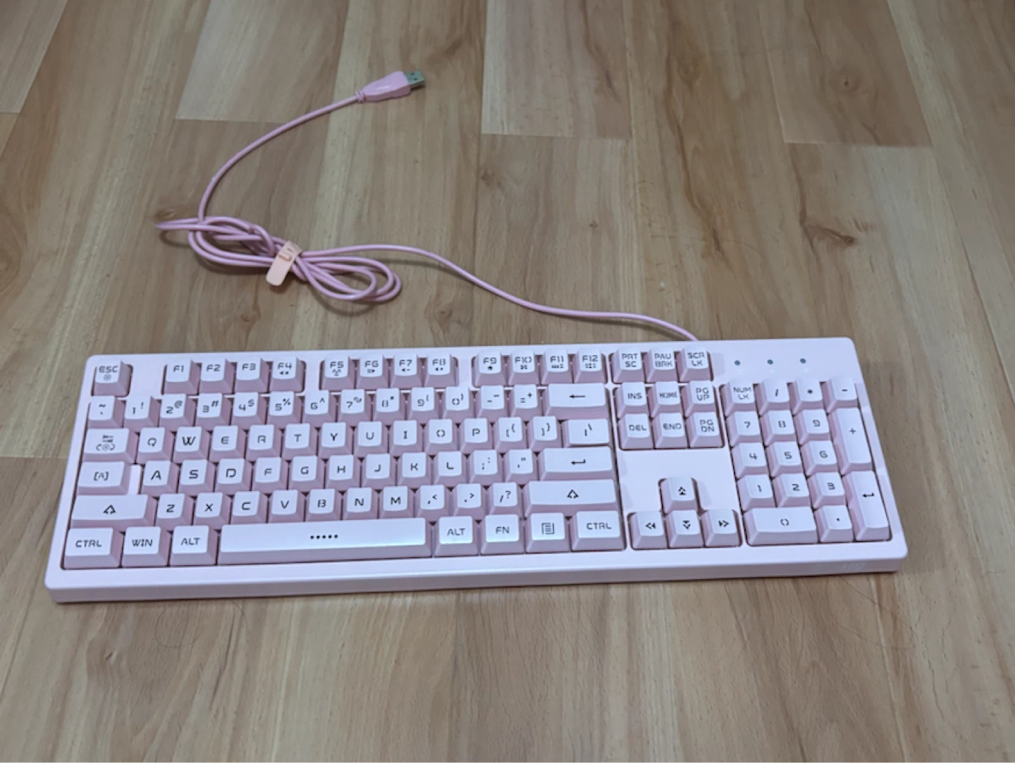 Pink Wired Membrane Keyboard