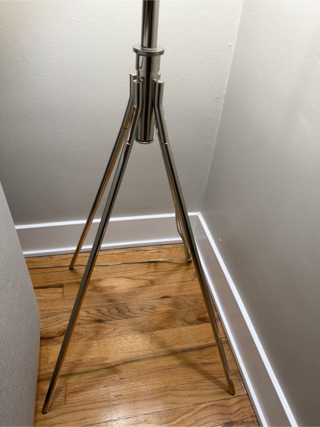 Cb2 Modern Tripod Floor Lamp with Fabric Shade - photo 4
