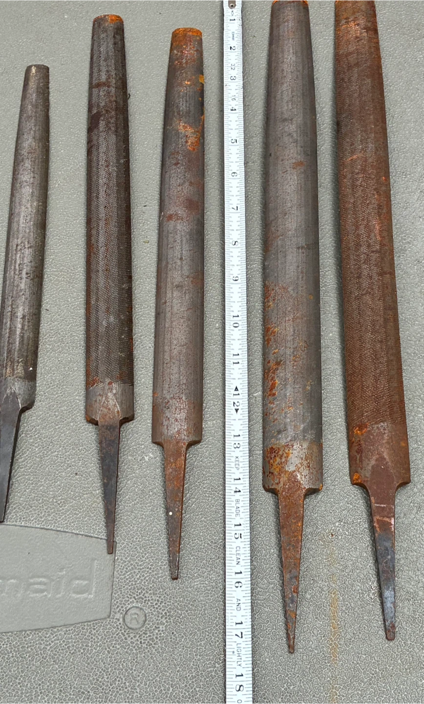 Vintage Half Round Files Metal 13-18" Machinist Workshop Tools - photo 3