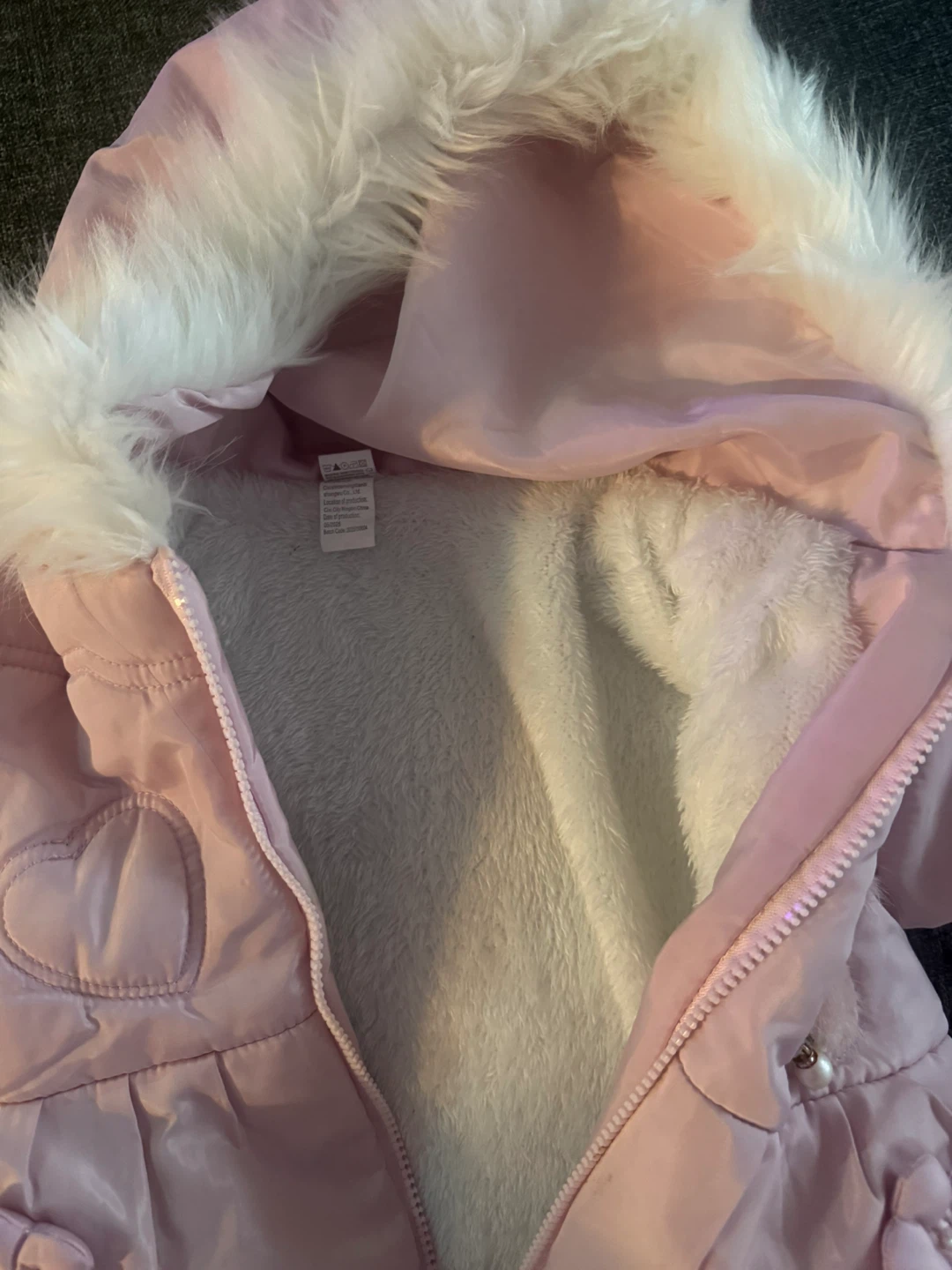 Pink Floral Toddler Winter Coat - photo 2