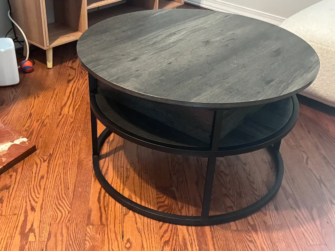 Round Lift-Top Coffee Table