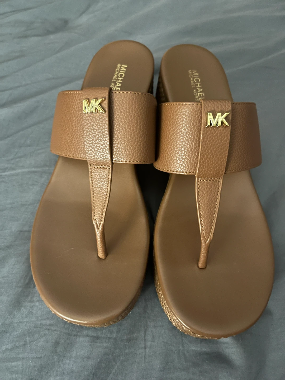 Michael Kors Tan Wedge Sandals