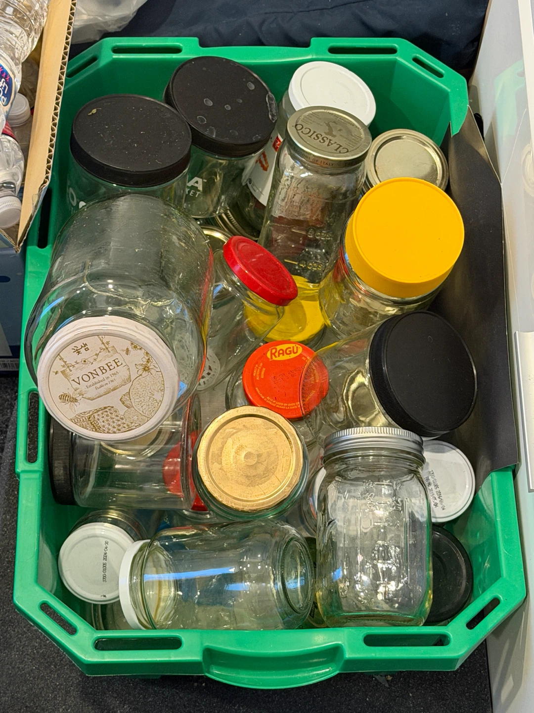Assorted Glass Jars