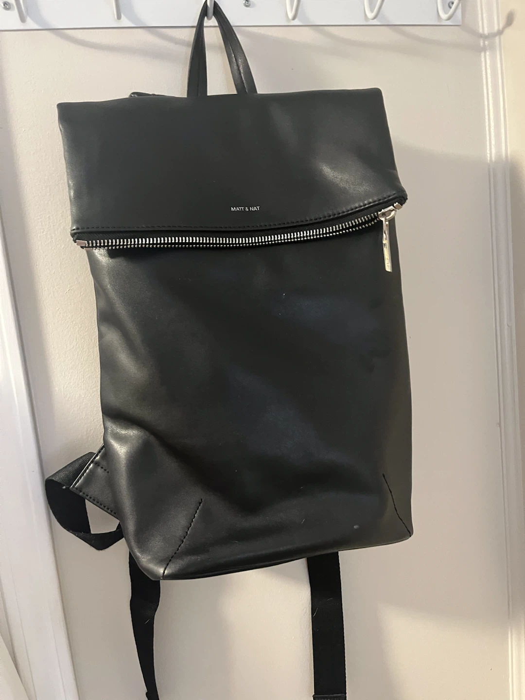 Matt & Nat Black Vegan Leather Backpack