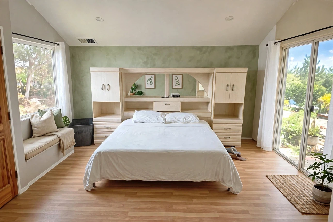 Off-White Queen Bedroom Set with Pier Headboard & Dresser - photo 4