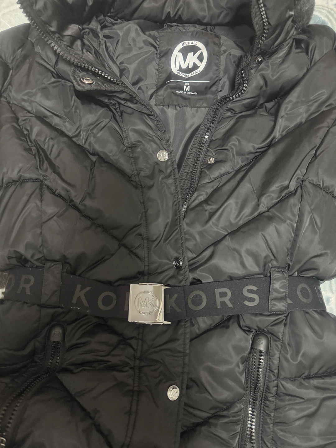Michael Kors Black Puffer Coat Size M - photo 2