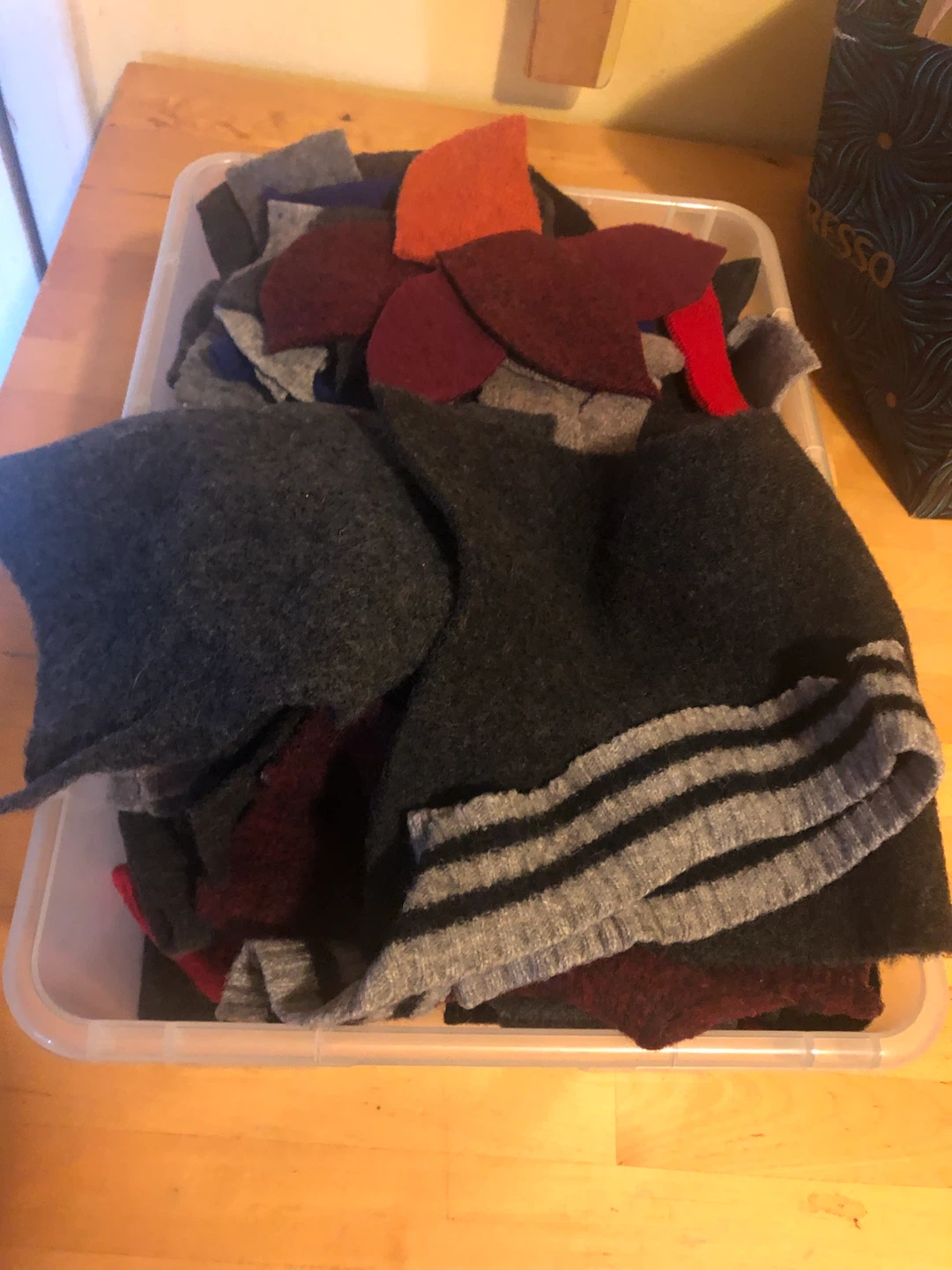 Assorted Wool Felt Scraps in Bin - photo 2
