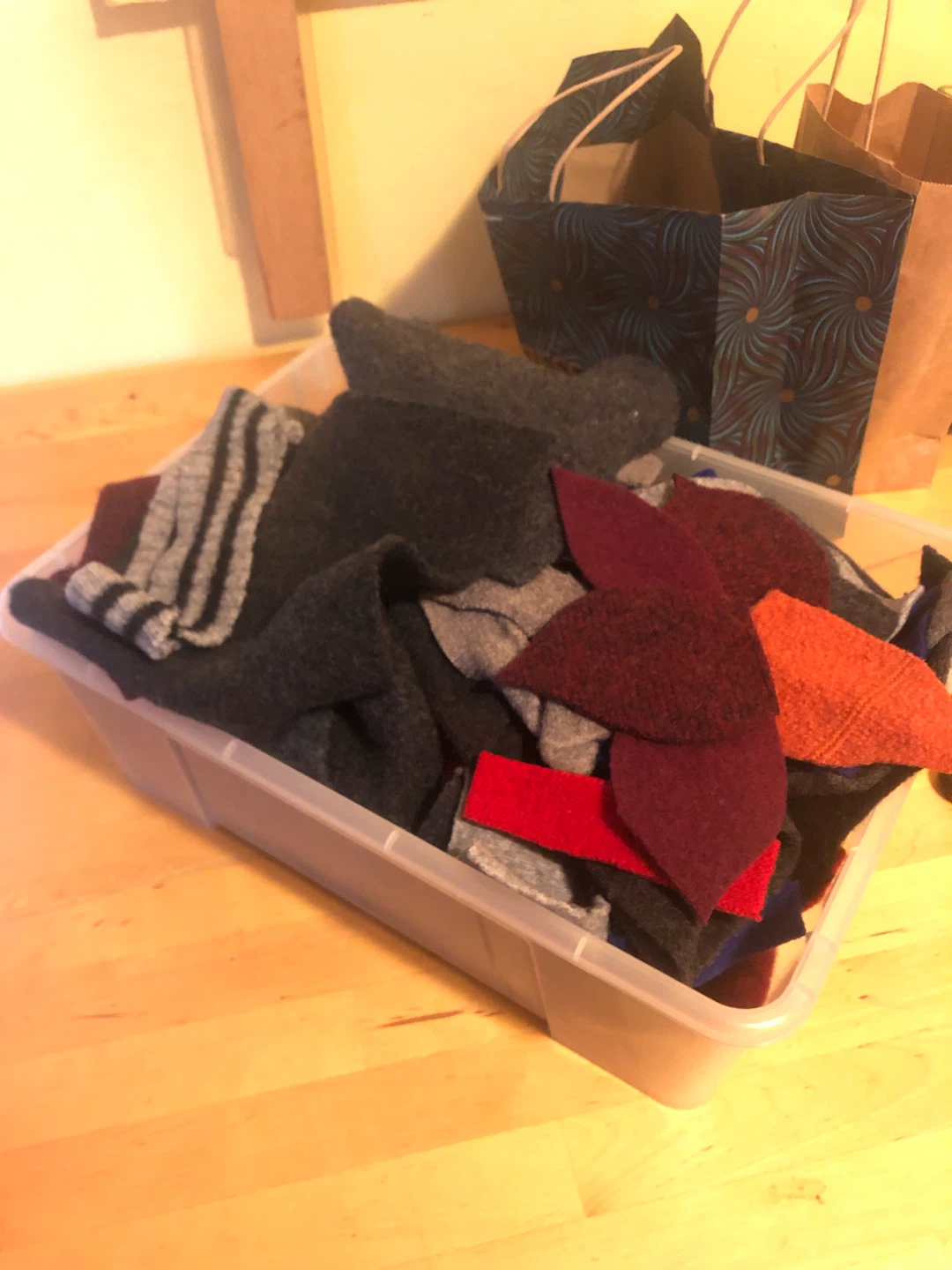 Assorted Wool Felt Scraps in Bin - photo 3