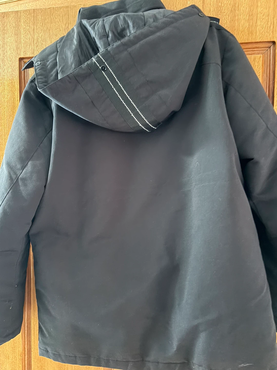 Black Winter Parka with a removable Faux Fur Hood - photo 3
