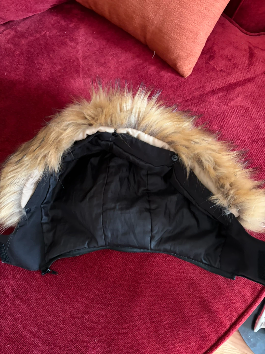Black Winter Parka with a removable Faux Fur Hood - photo 5