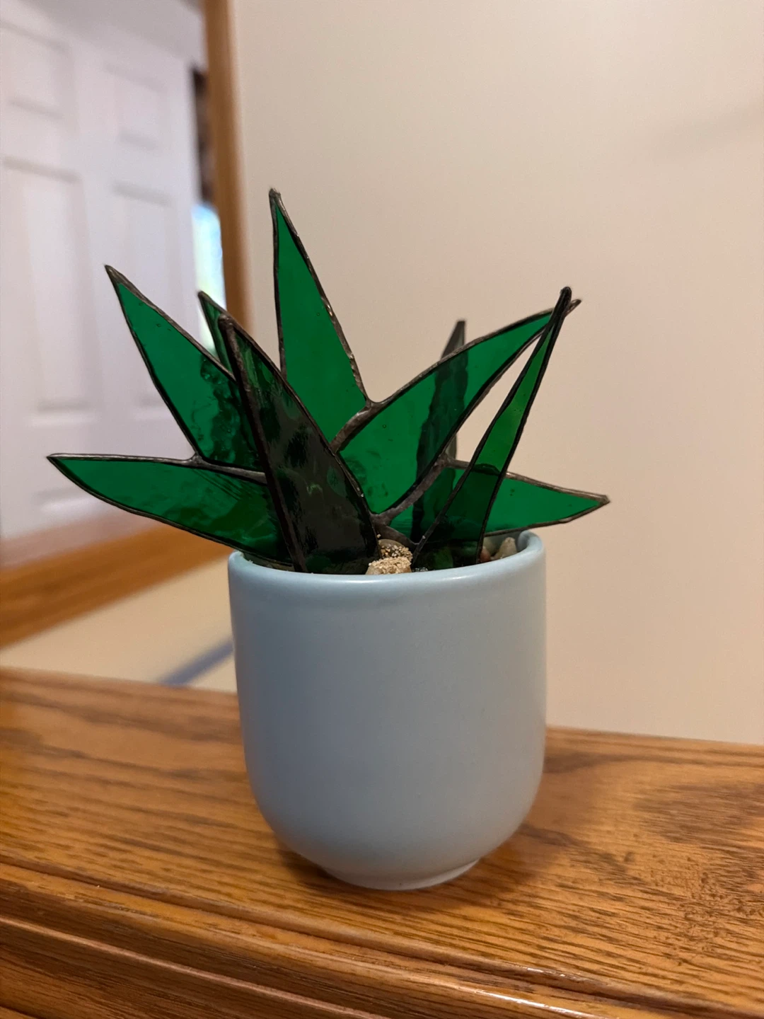 Stained glass aloe Vera potted plant - photo 2