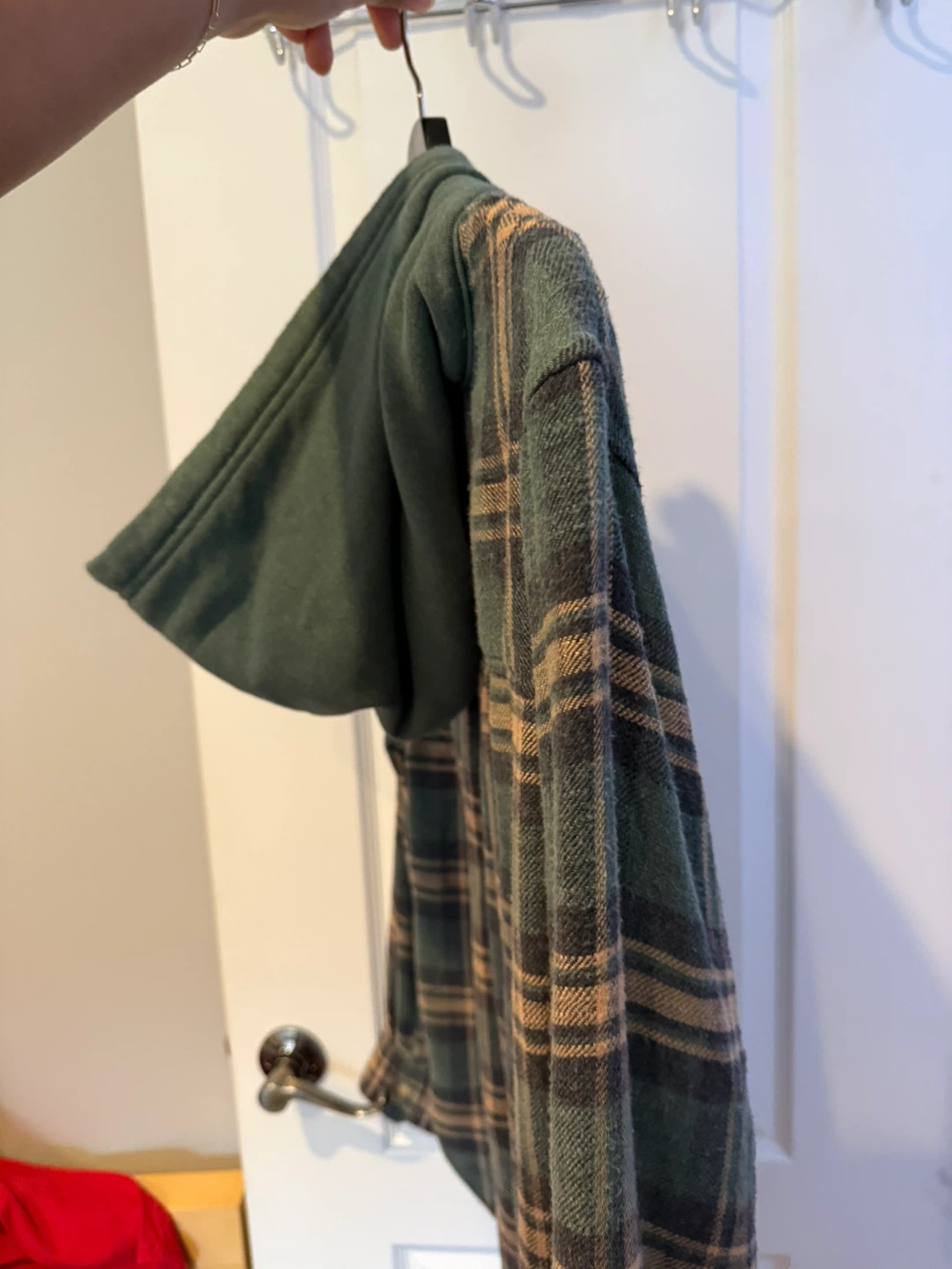American Eagle Plaid Hooded Flannel Shirt - photo 2