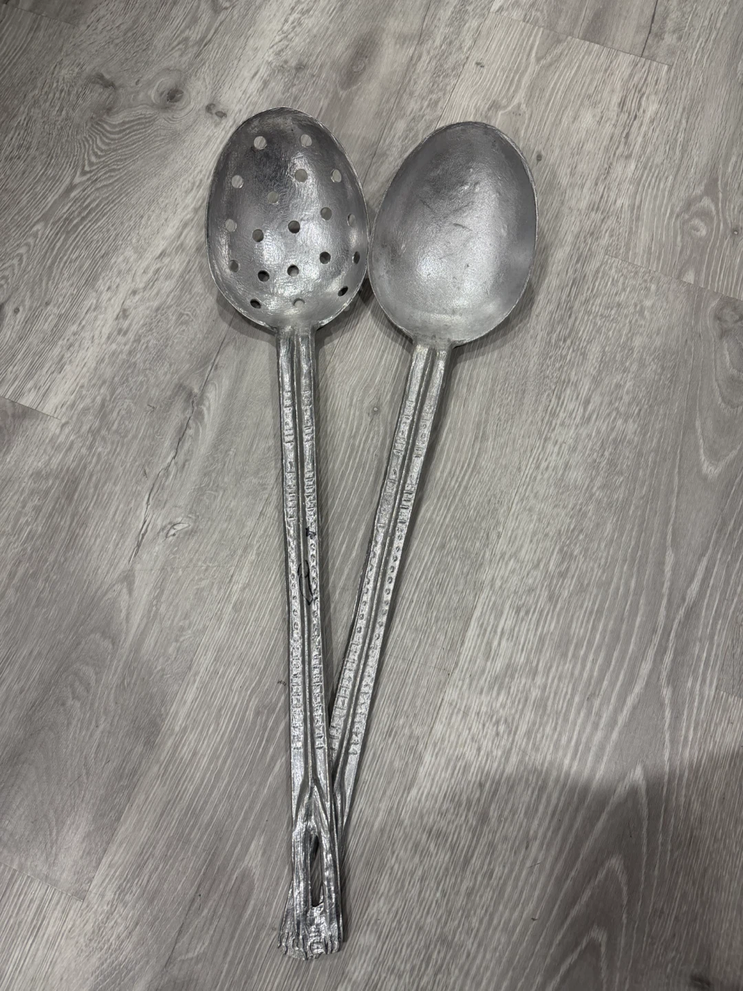 Two-Piece Metal Serving Spoon Set