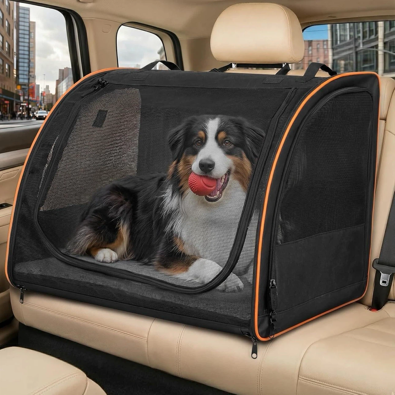 Uniciitii Dog Car Seat, Enclosed Carrier - New