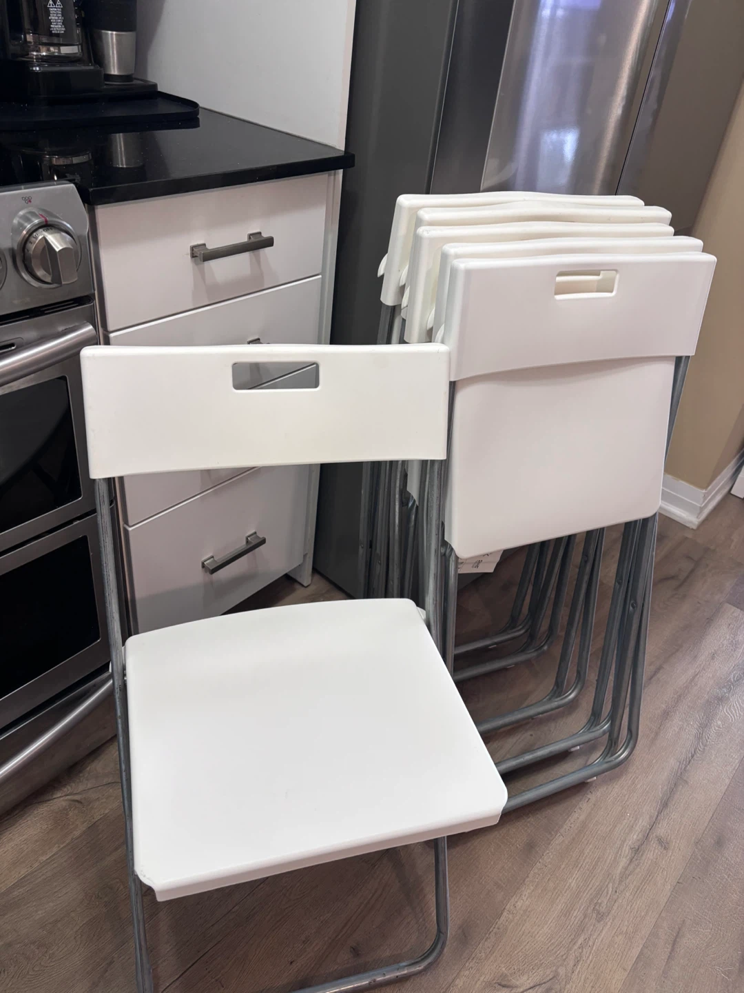 IKEA GUNDE Folding Chairs (Set of 6)