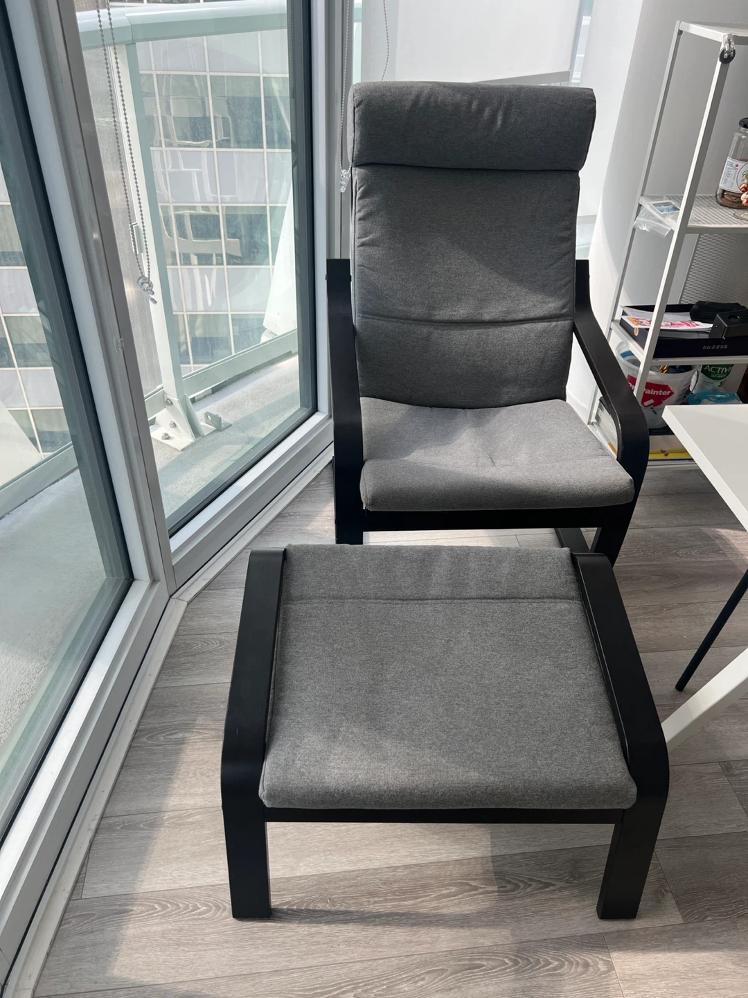 IKEA POANG Armchair and Footstool