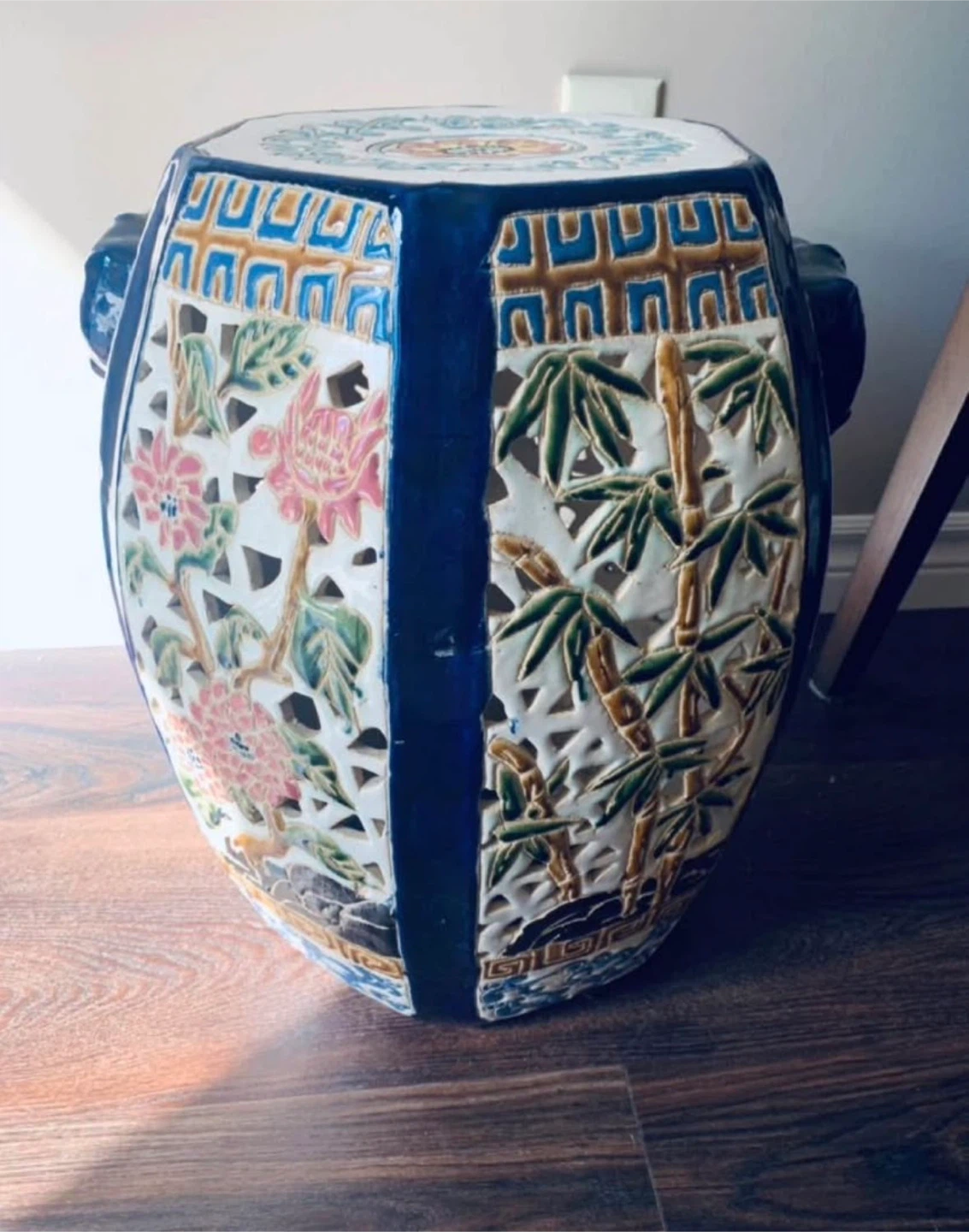 Chinese Barrel Porcelain Garden Stool - photo 2