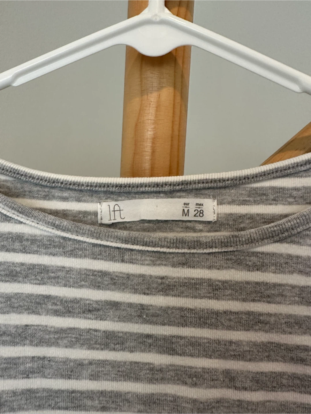 LOFT Gray and White Striped Top - photo 2