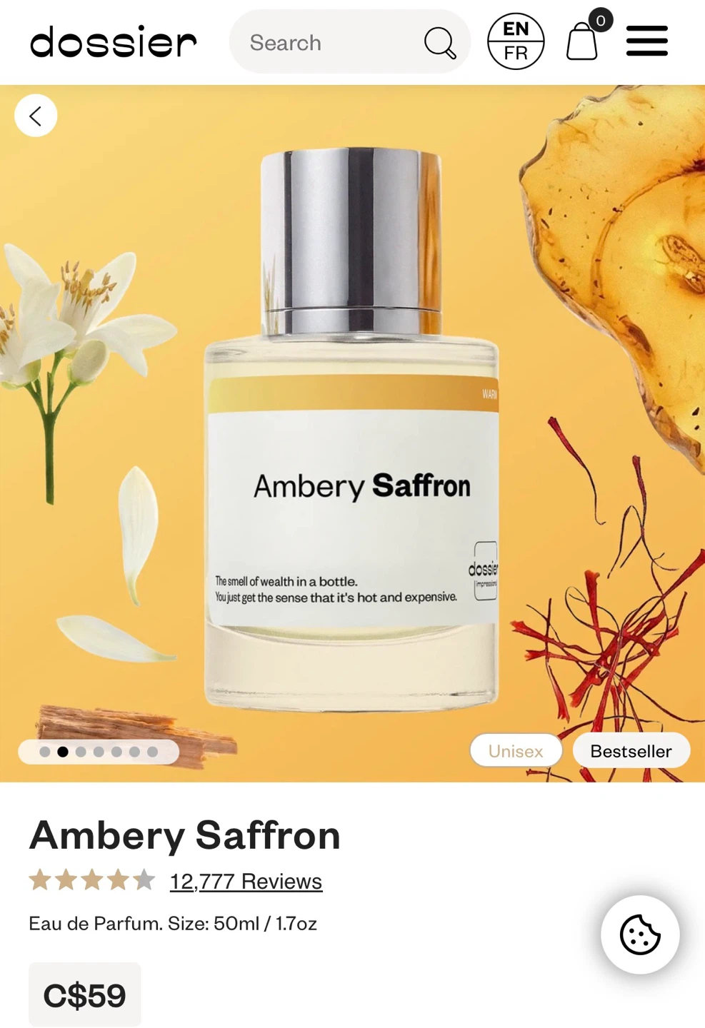 Dossier Ambery Saffron Perfume 50ml - photo 3