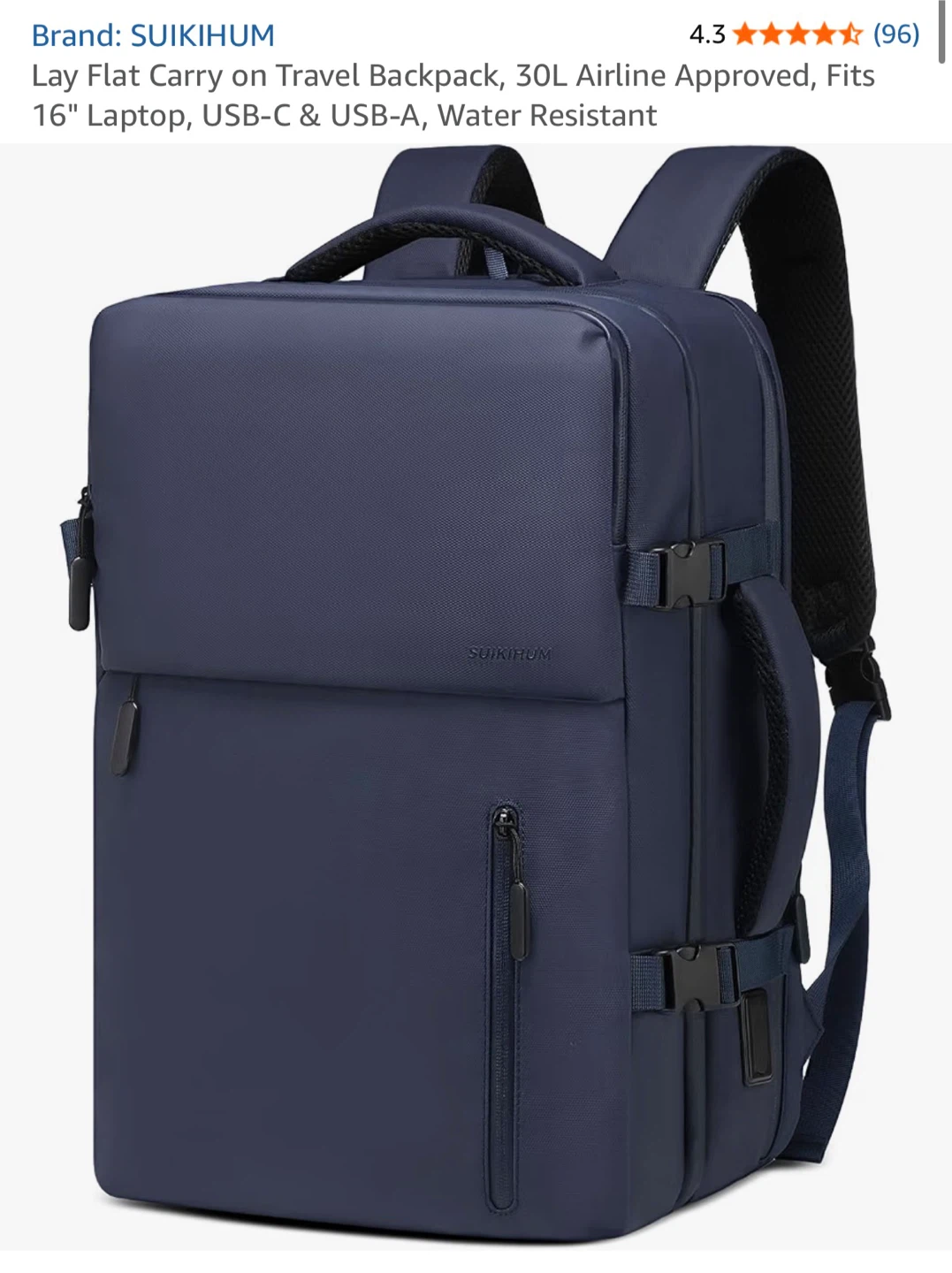 SUIKIHUM 30L Carry-on Travel Backpack