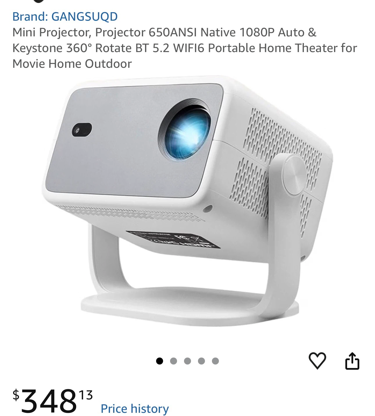 GANGSUQD 1080P Portable Mini Projector