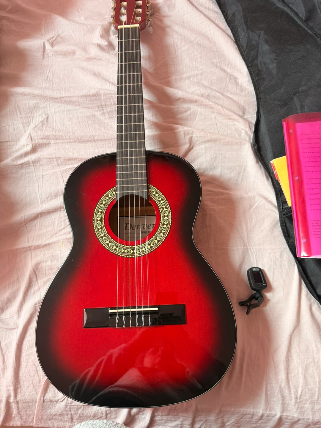 Denver DC34-RD Kids Guitar with Case and Tuner - photo 3