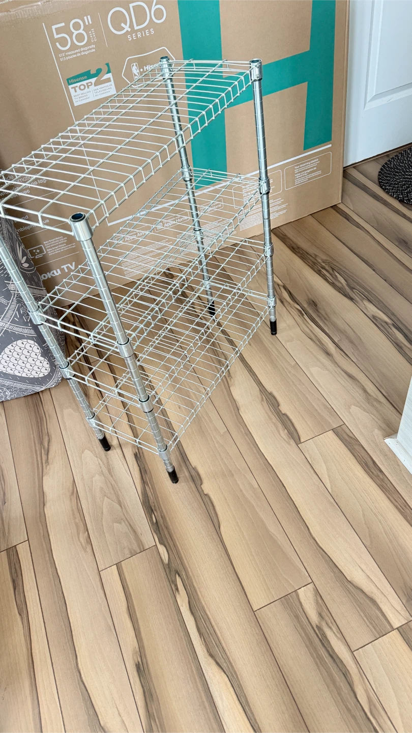 4-Tier Chrome Wire Storage Shelving Unit