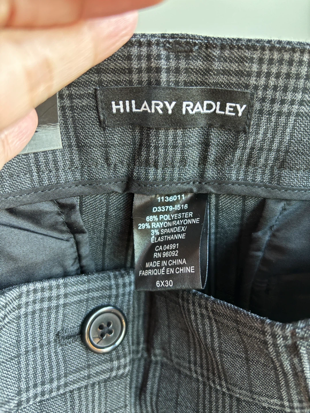 NEW * Hilary Radley Plaid Trousers - photo 3