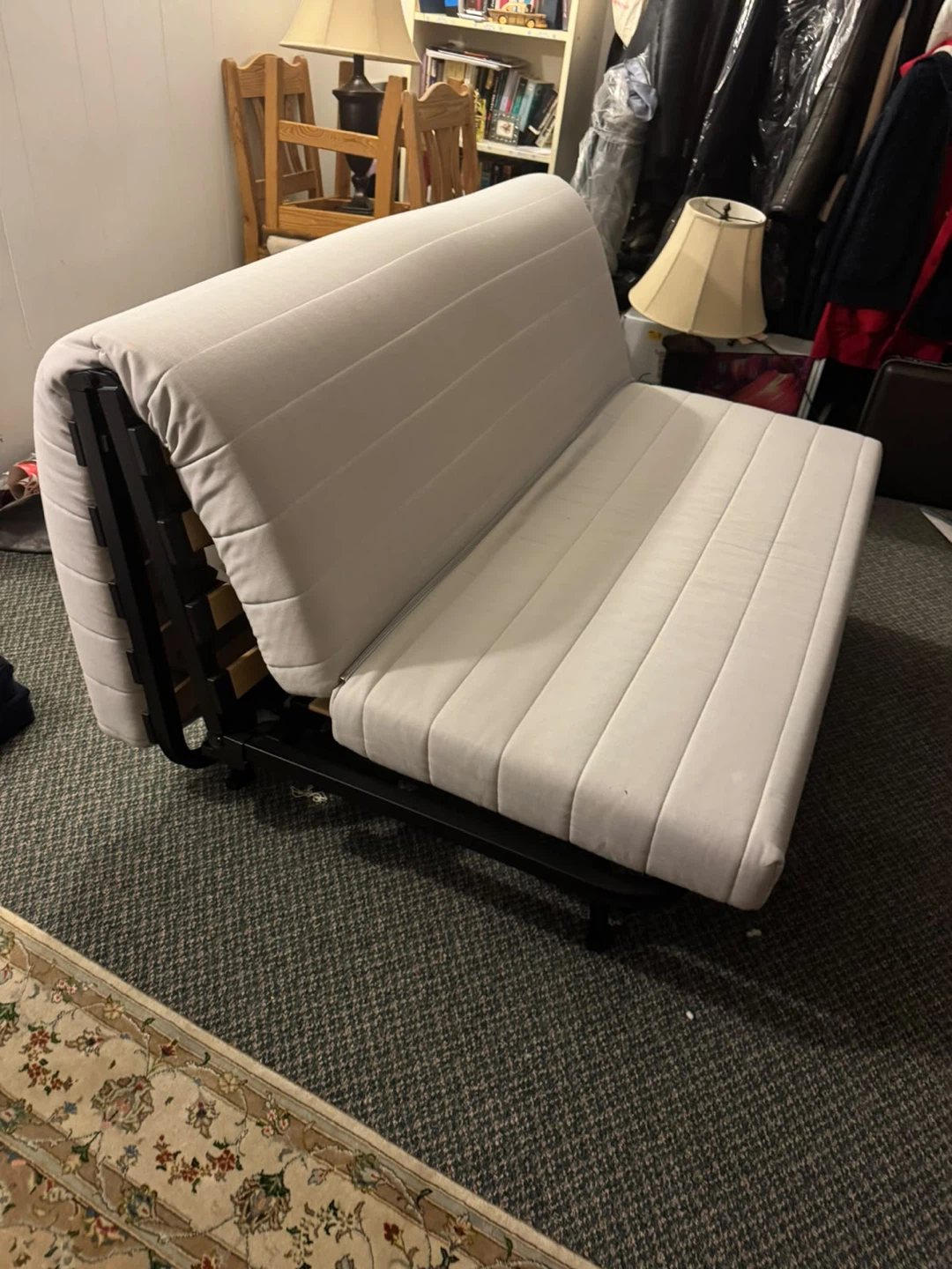Convertible sofa bed with black metal frame - photo 4